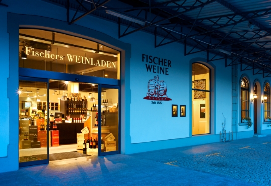 Fischers Weinladen Eingangsbereich Aussenaufnahme