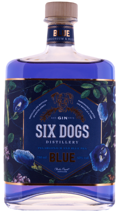 Gin Six Dogs Blue Six Dogs Distillery, Karoo Gin Six Dogs Blue Six Dogs Distillery, Karoo